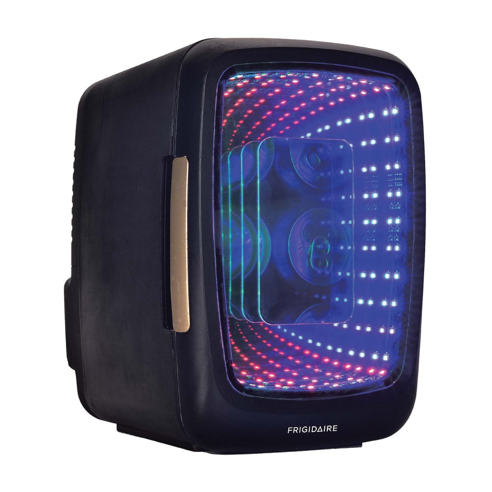 Frigidaire 0.14 Cu. Ft. 6-Can Retro Gaming Light-Up Portable Beverage Mini Fridge, Stealth MPN:EFMIS179-STEALTH-CP4