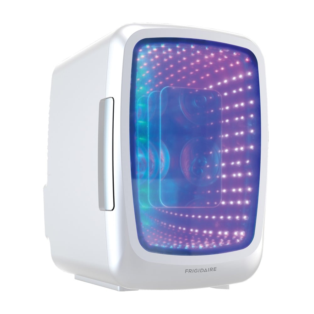 Frigidaire 0.14 Cu. Ft. 6-Can Retro Gaming Light-Up Portable Beverage Mini Fridge, White MPN:EFMIS179-WHITE