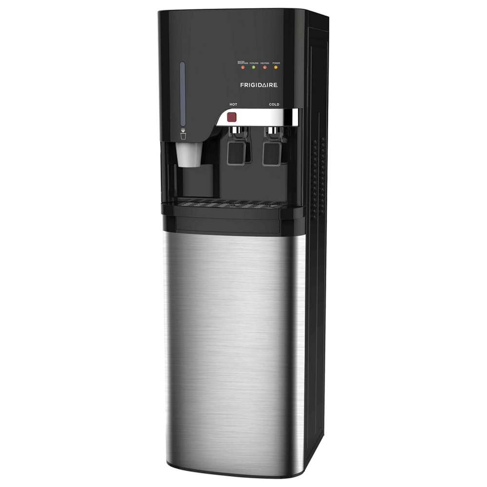 Frigidaire Bottom-Loading Freestanding Water Cooler/Dispenser With Cup Storage, 44-1/2inH x 15-1/2inW x 15-1/2inD, Silver MPN:EFWC900