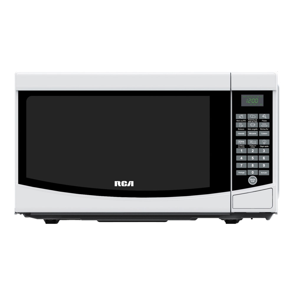 RCA Countertop Microwave Oven With Glass Turntable, 0.7 Cu. Ft., White MPN:RMW733-WHITE