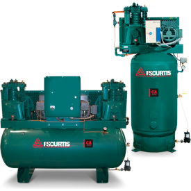 FS-Curtis FCA07E57V8U-A2L1XX 7.5 HP Two-Stage Comp. 80 Gal Vert. 175 PSI 18.5CFM 1-phase 230V FCA07E57V8U-A2L1XX