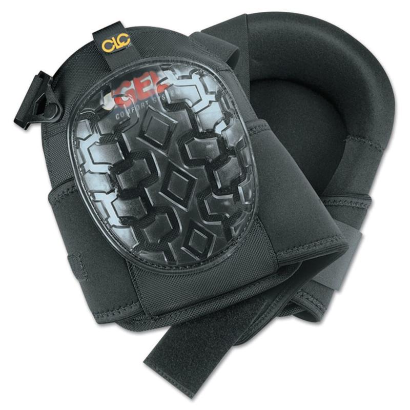 Professional Gel Kneepads, Elastic Upper Straps w/ Buckle-Style Fasteners, Black MPN:201-G340