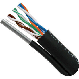 Vertical Cable 059-497/MESG CAT5e Outdoor Rated Cable with Messenger Black 1000ft. 059-497/MESG