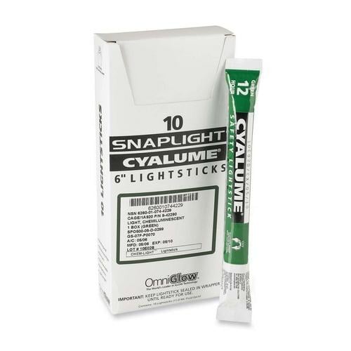 ChemLight Lightsticks: Green, 6