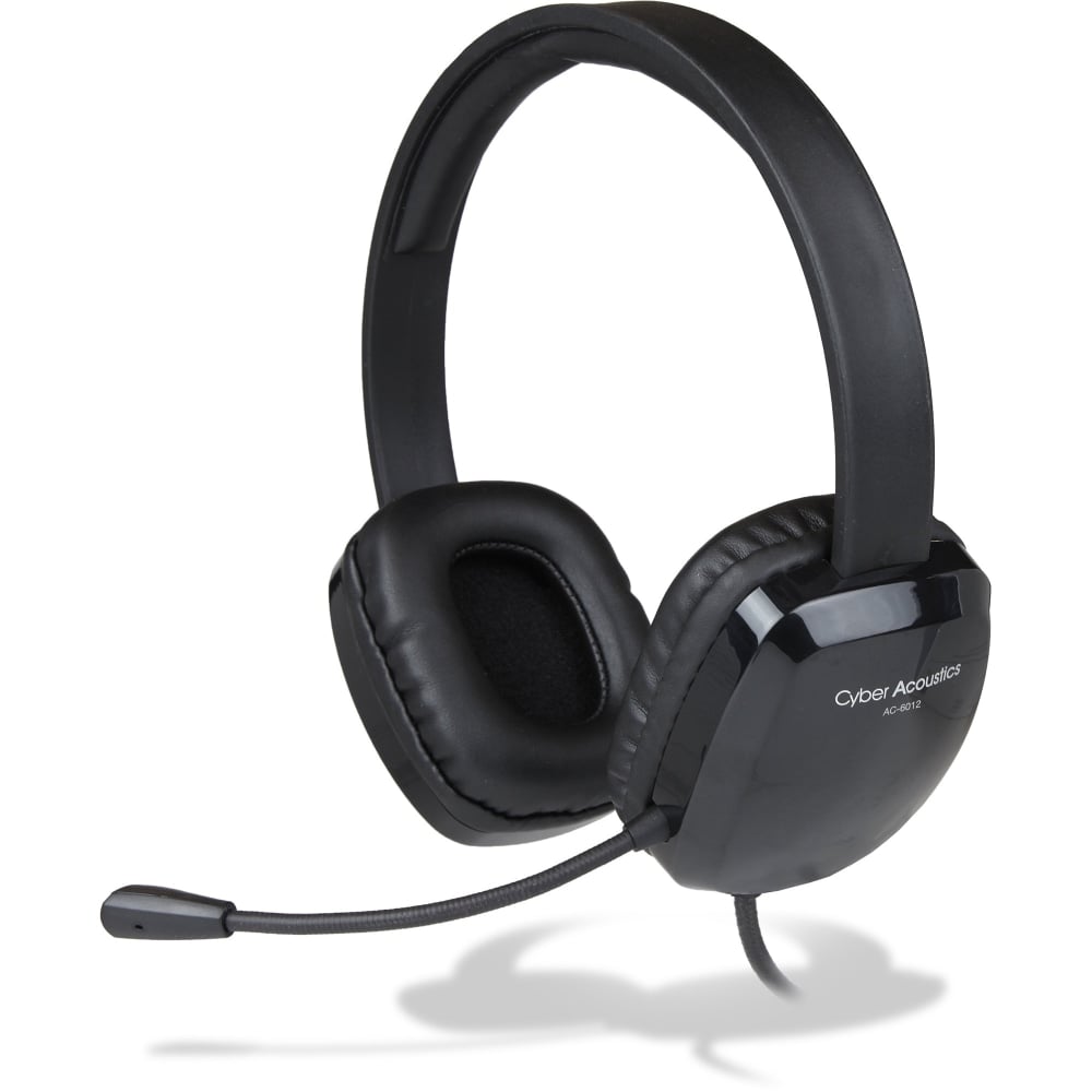 Cyber Acoustics AC-6012 USB Stereo Headset - Stereo - USB - Wired - 20 Hz to 20 kHz - Over-the-head - AC6012 MPN:AC-6012