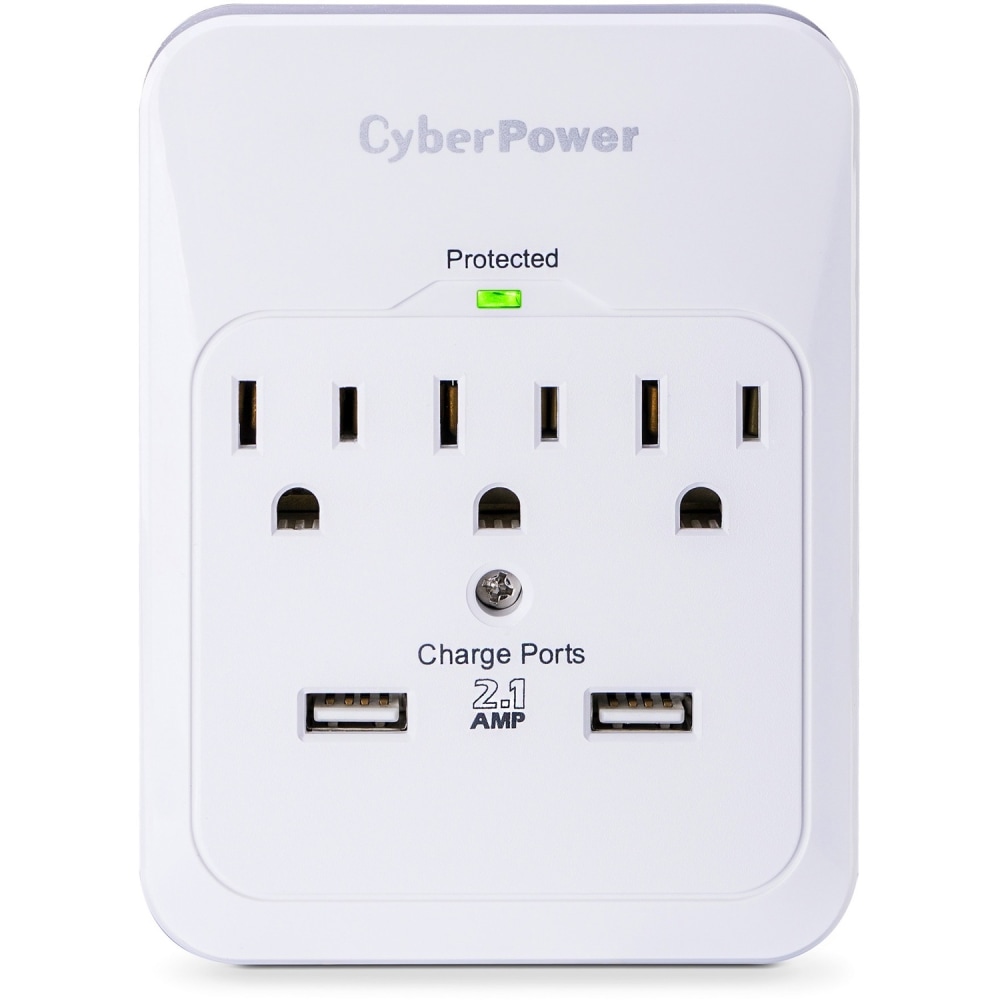 CyberPower Professional Series CSP300WUR1 - Surge protector - AC 125 V - output connectors: 3 (Min Order Qty 5) MPN:CSP300WUR1
