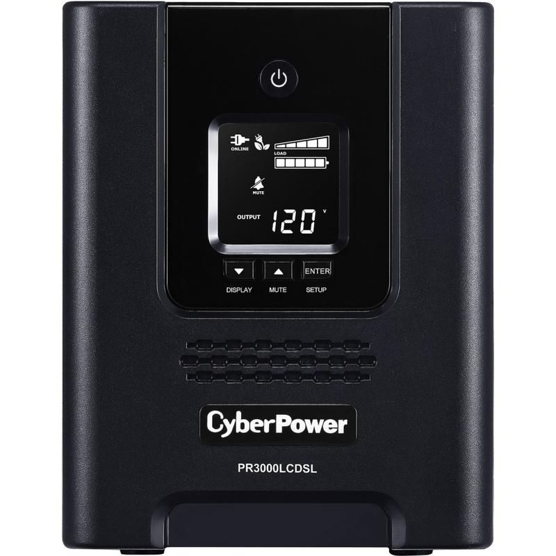 CyberPower Smart App Sinewave PR3000LCDSL - UPS - AC 120 V - 2700 Watt - 3000 VA - 9 Ah - RS-232, USB - output connectors: 7 MPN:PR3000LCDSL