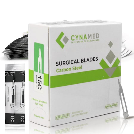Lab Scalpel Blades, Size 15C, Box of 100 MPN:CYZR-0008