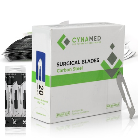 Lab Scalpel Blades, Size 20, Box of 100 MPN:CYZR-0010