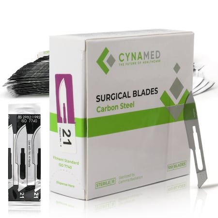 Lab Scalpel Blades, Size 21, Box of 100 MPN:CYZR-0011