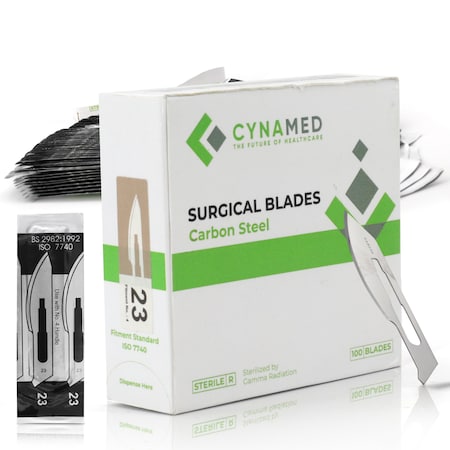 Lab Scalpel Blades, Size 23, Box of 100 MPN:CYZR-0013