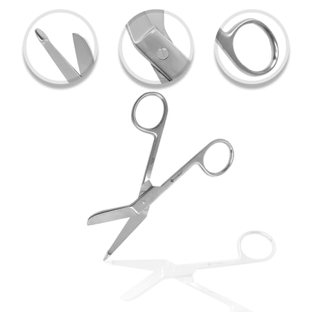 O.R. Grade Lister Bandage Scissors, 4.5