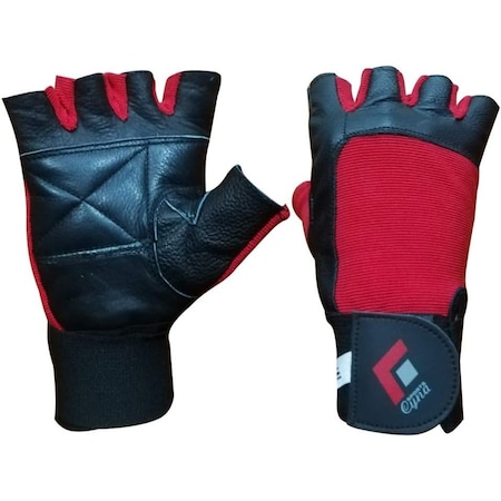 Red Weight Lifting Leather Gloves Medium MPN:CS-0056