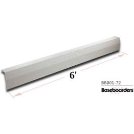 Baseboarders® Premium Series 6 ft Steel BB001-72-WHT