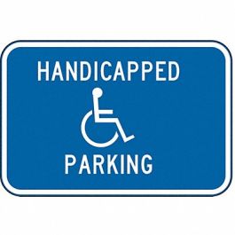 Handicapped Parking Sign 12 x 18 L-31-18HA