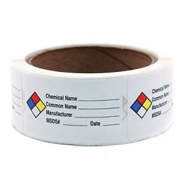Hazard Chemical Label 3/4HX2-1/2W PK250 141539