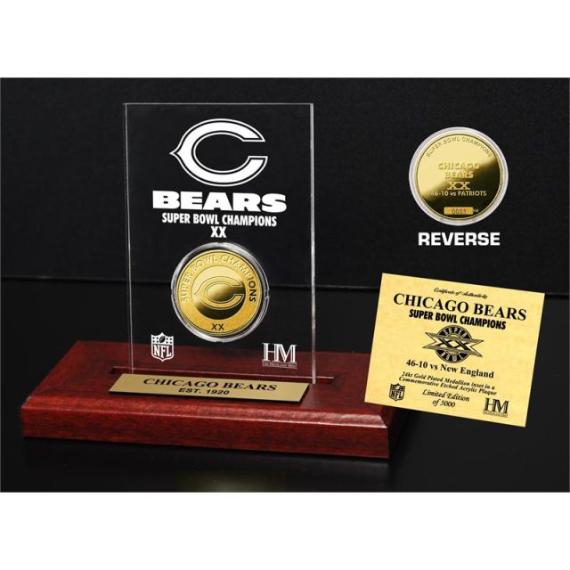 Chicago Bears Super Bowl Champs Etched Acrylic MPN:CBSBACRYLK