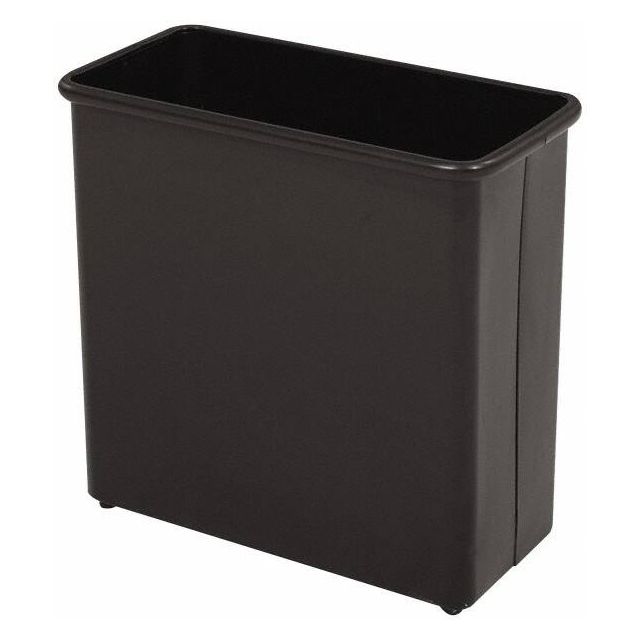 Trash Cans & Recycling Containers, Type: Trash Can , Product Type: Trash Can , Container Shape: Rectangle , Color: Black , Container Material: Steel