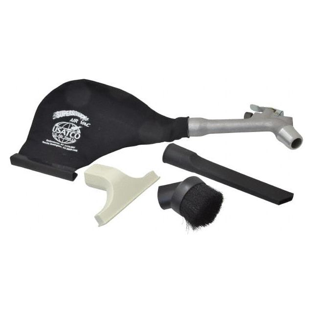 Portable Vacuum Air Gun Kit with Round Brush, Crevice Tool & 5