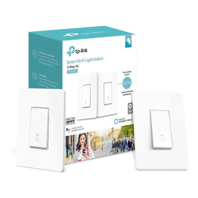 TP-Link Kasa Smart HS210 3-Way Light Switches, White, Pack Of 2 Switches, 5087104 MPN:HS210 KIT