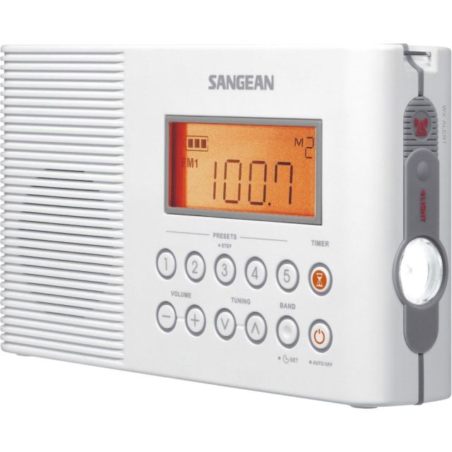 Sangean H201 AM/FM Shower Radio - 5 x AM, 5 x FM Presets MPN:H-201