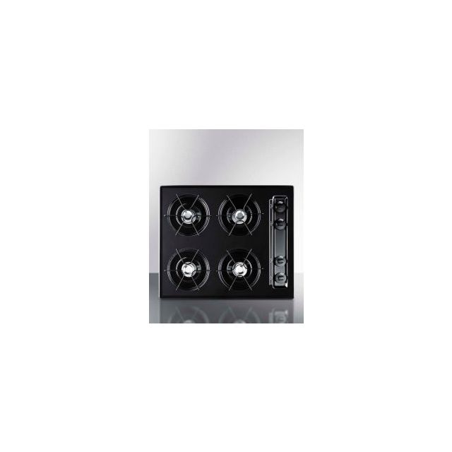 Summit-Cooktop Electric 4 Burners Battery Start Black 20