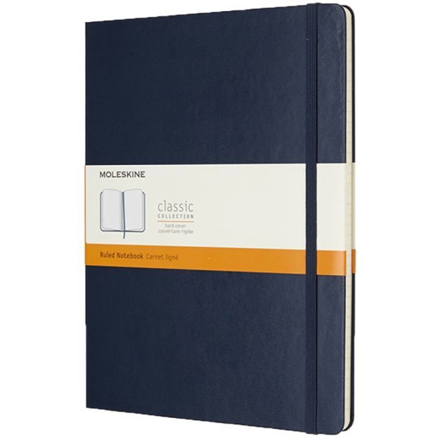 Moleskine Classic Hard Cover Notebook, 7-1/2in x 10in, Ruled, 192 Pages, Sapphire Blue (Min Order Qty 3) MPN:855129
