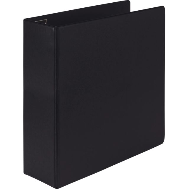 Samsill Earths Choice Label Holder 3-Ring Binder, 4in D-Rings, Black 17190