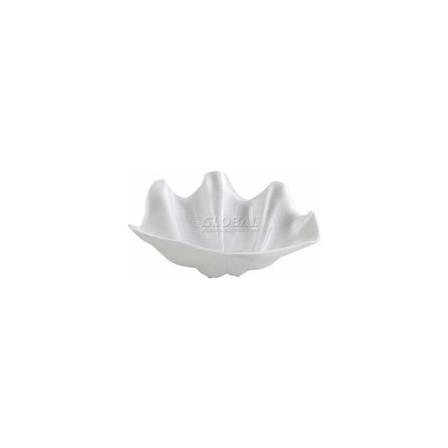Winco PSBW-1W Shell Bowl 20 oz White Plastic - Pkg Qty 12 PSBW-1W