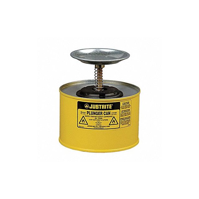 Plunger Can 1/2 Gal. Steel Yellow