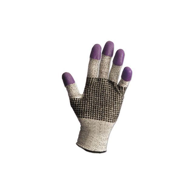 G60 Purple Nitrile Gloves, 250mm Length, Xl/size 10, Black/white, 12 Pair/carton