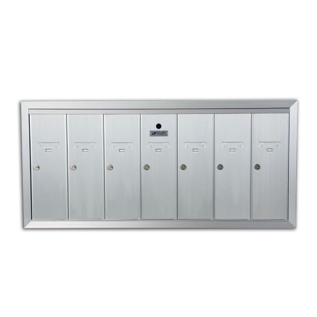 Recessed Vertical 1250 Series 7 Door Mailbox Anodized Aluminum 1250-7HA