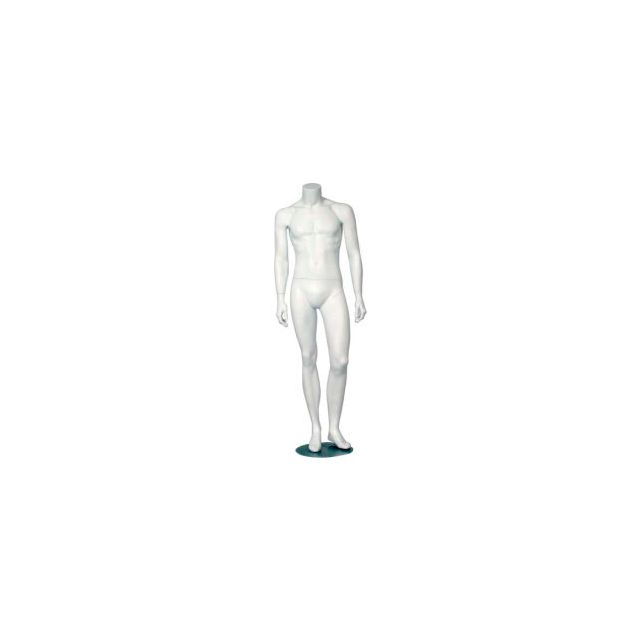 Male Mannequin - Headless Hands by Side Left Knee Bent - Matte Finish ERIC-2