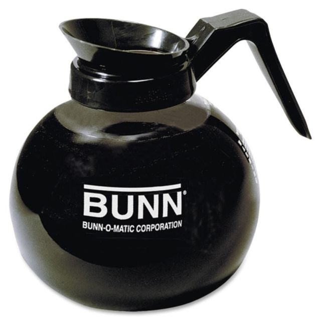 Bunn Pour-O-Matic 12-Cup Decanter, Regular, Clear/Black (Min Order Qty 5) MPN:42400.0101