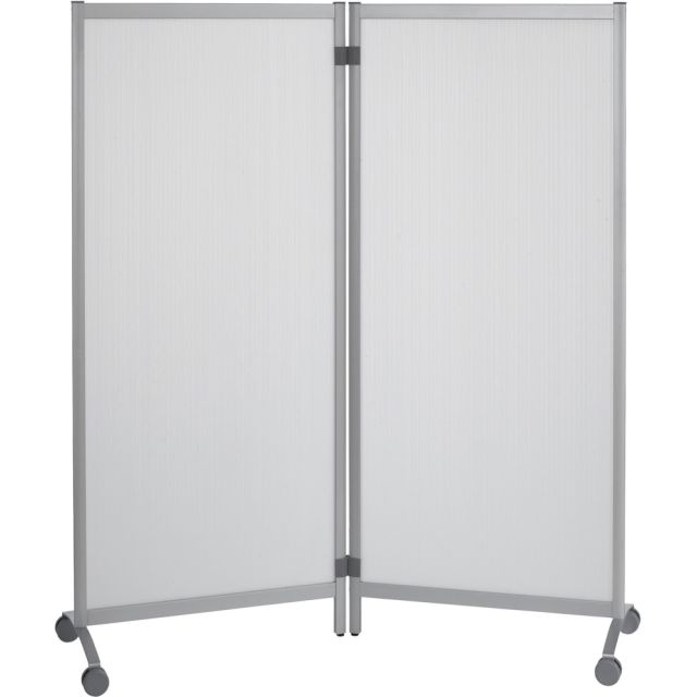 Paperflow Mobile Partition - 30in Width x 67in Height11.8in Length - Aluminum Frame - Translucent