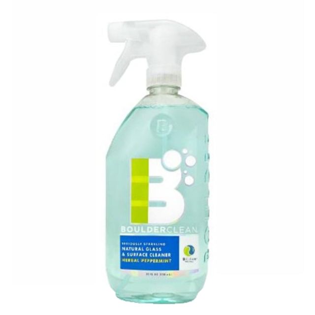 Boulder Clean BOULDER Glass And Surface Cleaner, 28 mL, Herbal Peppermint (Min Order Qty 5) MPN:NEW-GLASS-28-6CS