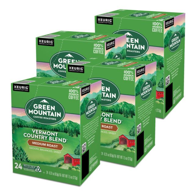 Green Mountain Coffee Single-Serve Coffee K-Cup, Vermont Country Blend, Carton Of 96, 4 x 24 Per Box MPN:6602CT