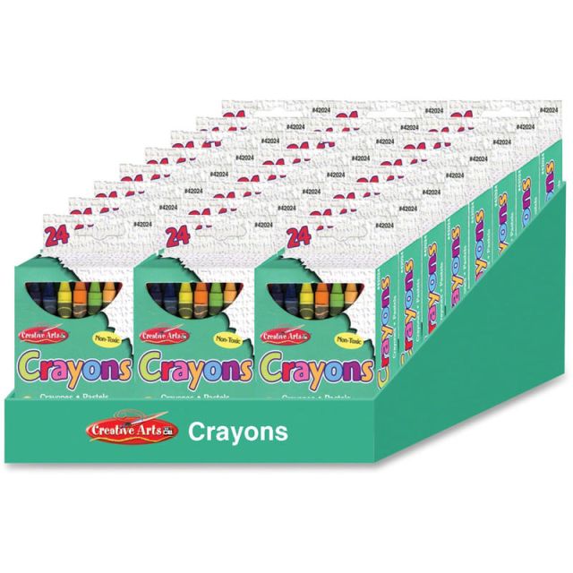 CLI Creative Arts Crayons, Assorted Colors, Box Of 24 Crayons (Min Order Qty 3) MPN:42024ST