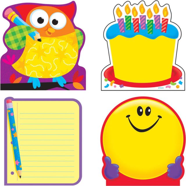 Trend Everyday Favorites Variety Pack Notepads - 5in x 5in - Square - Multicolor - Acid-free, Adhesive - 4 / Pack (Min Order Qty 2) 72911
