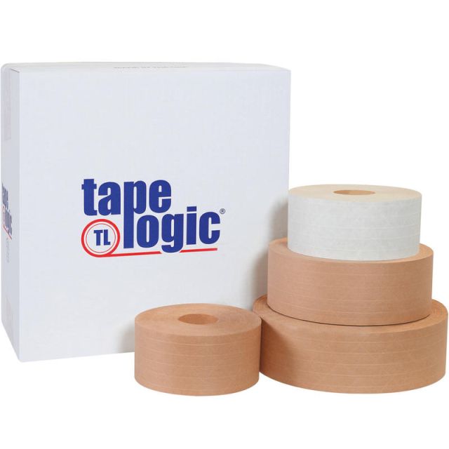 Tape Logic Reinforced Water-Activated Packing Tape, #7200, 3in Core, 2.8in x 125 Yd., White, Case Of 8 MPN:T9067200W