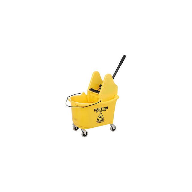 GoVets™ Mop Bucket And Wringer Combo 38 Qt. Down Press Yellow 595260
