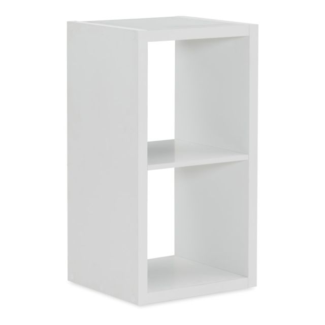 Linon Emmet 31inW 2-Cubby Storage Cabinet, White OFDP2099
