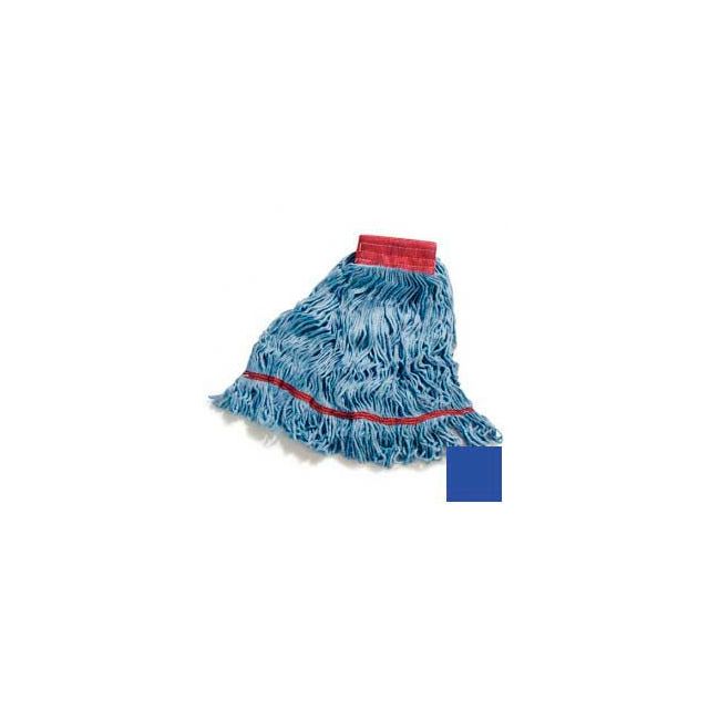 Carlisle Flo-Pac Large Red Wide Band Looped-End Mop Blended 4-Ply Yarn Blue - 369454B14 - Pkg Qty 12 369454B14