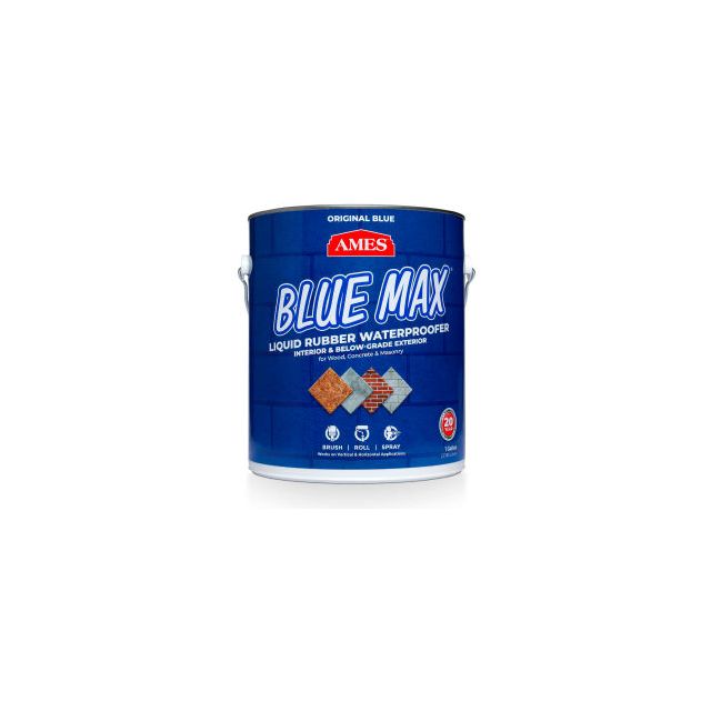 AMES BLUE MAX Liquid Rubber Waterproofer - Regular Grade 1 Gallon Pail