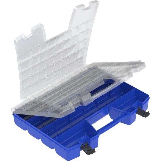 Akro-Mils Portable Organizer, Clear/Blue 06118