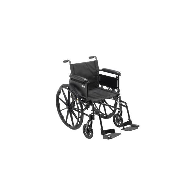Cruiser X4 Wheelchair with Adjustable Detachable  Full Arms Swing Away Footrests 18