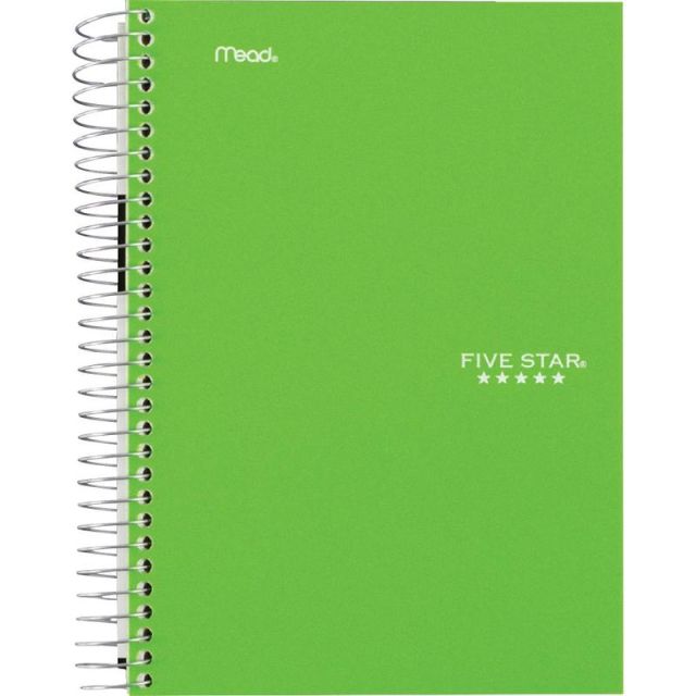 Mead Five Star Wire-Bound Notebooks, 5 Subject, College Ruled, 180 Sheets, Assorted, Pack Of 6 MPN:73527