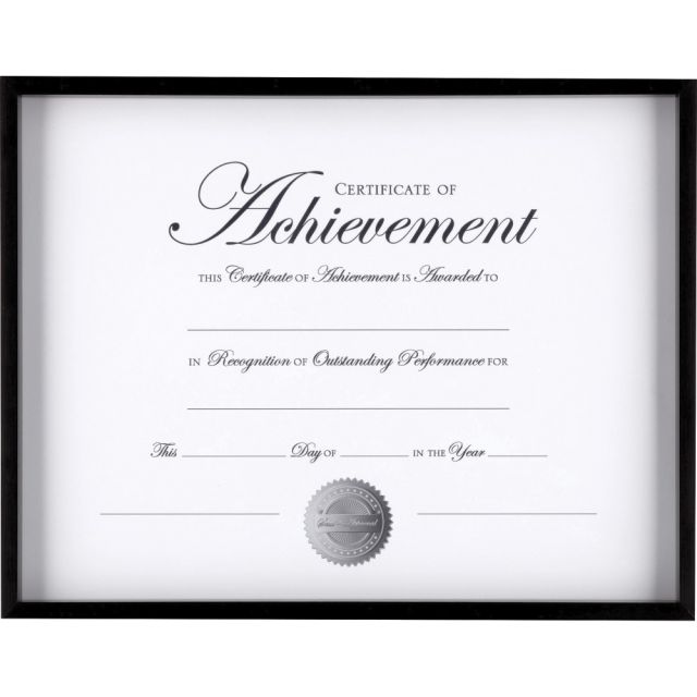 DAX 8-1/2x11in Contemporary Document Frame - 11.60in x 9.10in Frame Size - Holds 8.50in x 11in Insert - Rectangle - Horizontal, Vertical - 1 Each - Black (Min Order Qty 2) NDMG8511BT