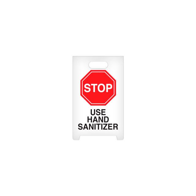 STOP Use Hand Sanitizer A-Frame Floor Sign