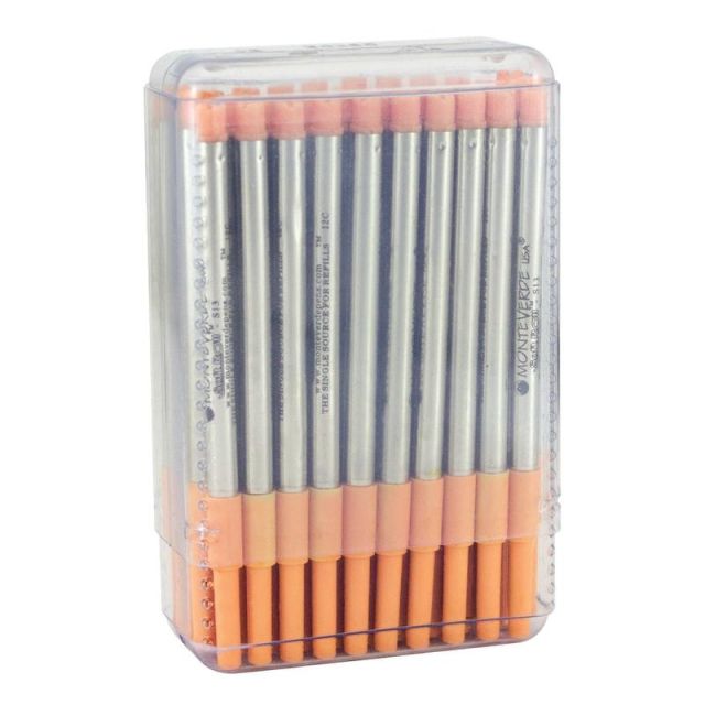 Monteverde Ballpoint Refills For Sheaffer Ballpoint Pens, Medium Point, 0.7 mm, Orange, Pack Of 50 Refills S134OR